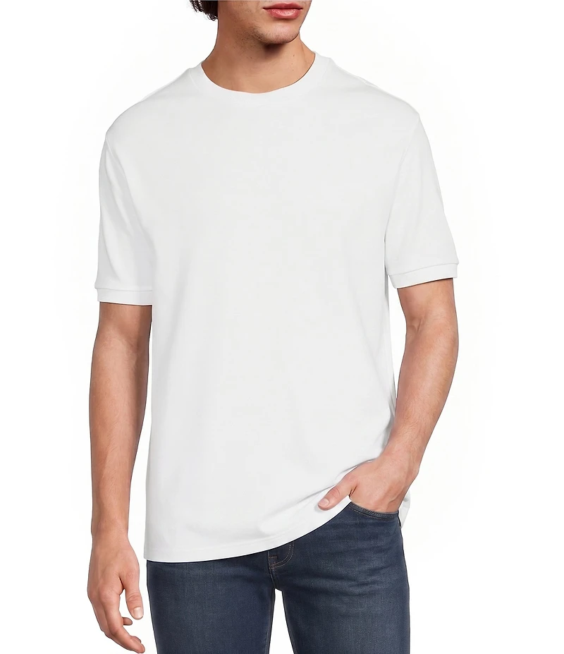 Murano Liquid Luxury Neoprene Crew Neck Short Sleeve Shirt
