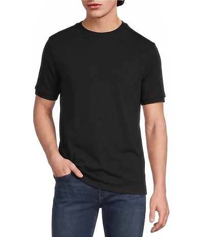 Murano Liquid Luxury Neoprene Crew Neck Short Sleeve Shirt