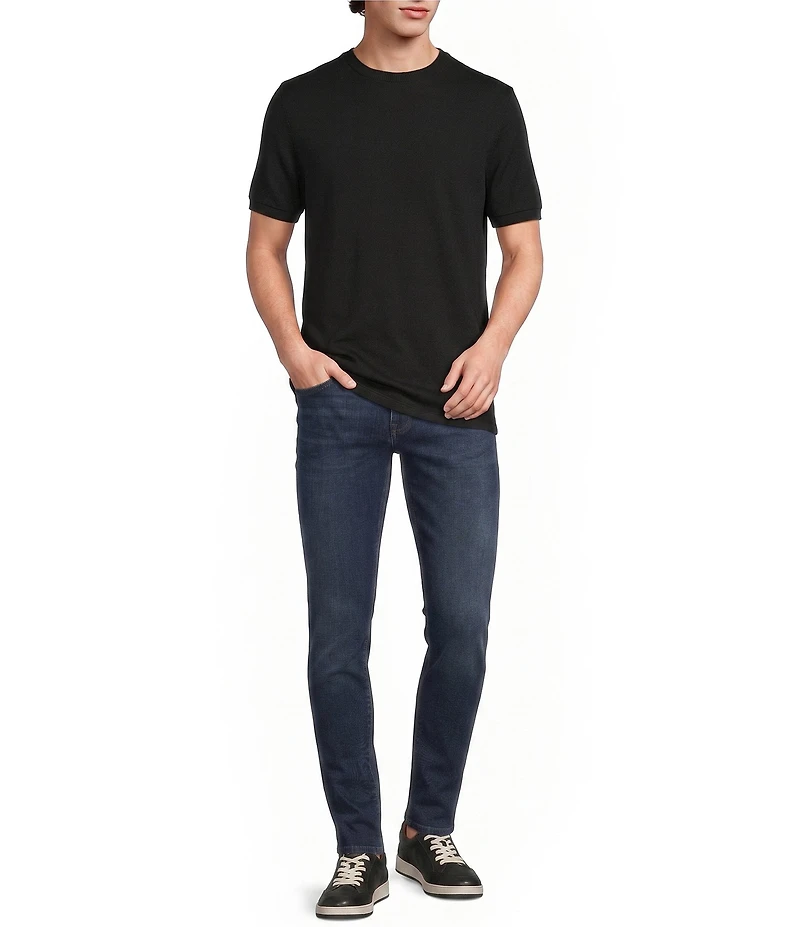 Murano Liquid Luxury Neoprene Crew Neck Short Sleeve Shirt
