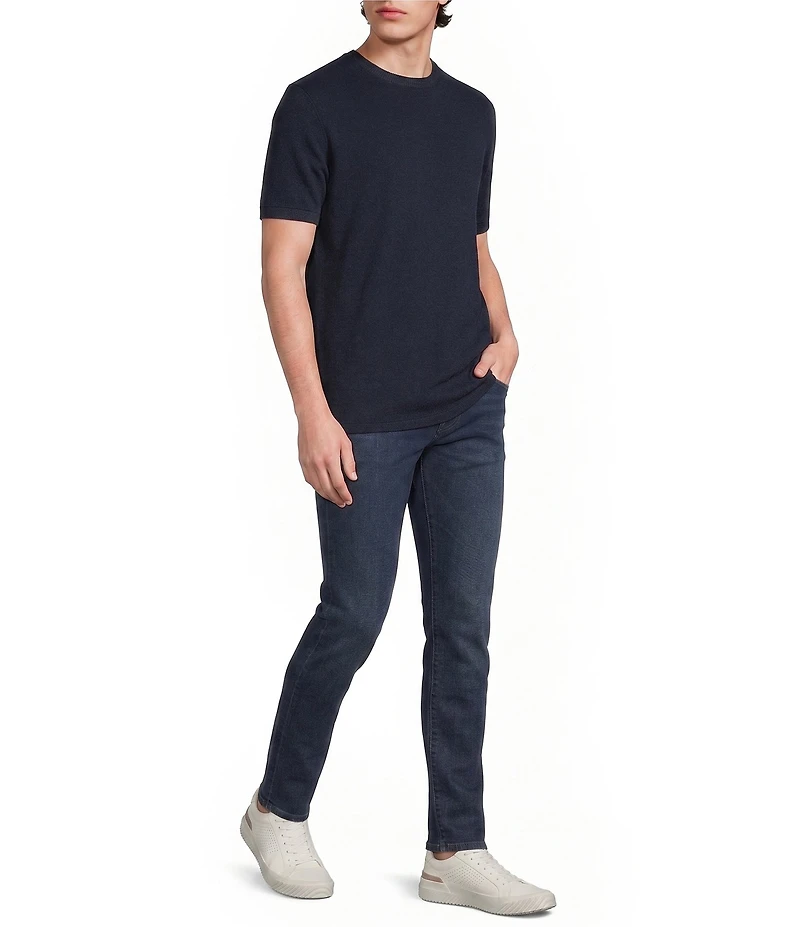 Murano Liquid Luxury Neoprene Crew Neck Short Sleeve Shirt