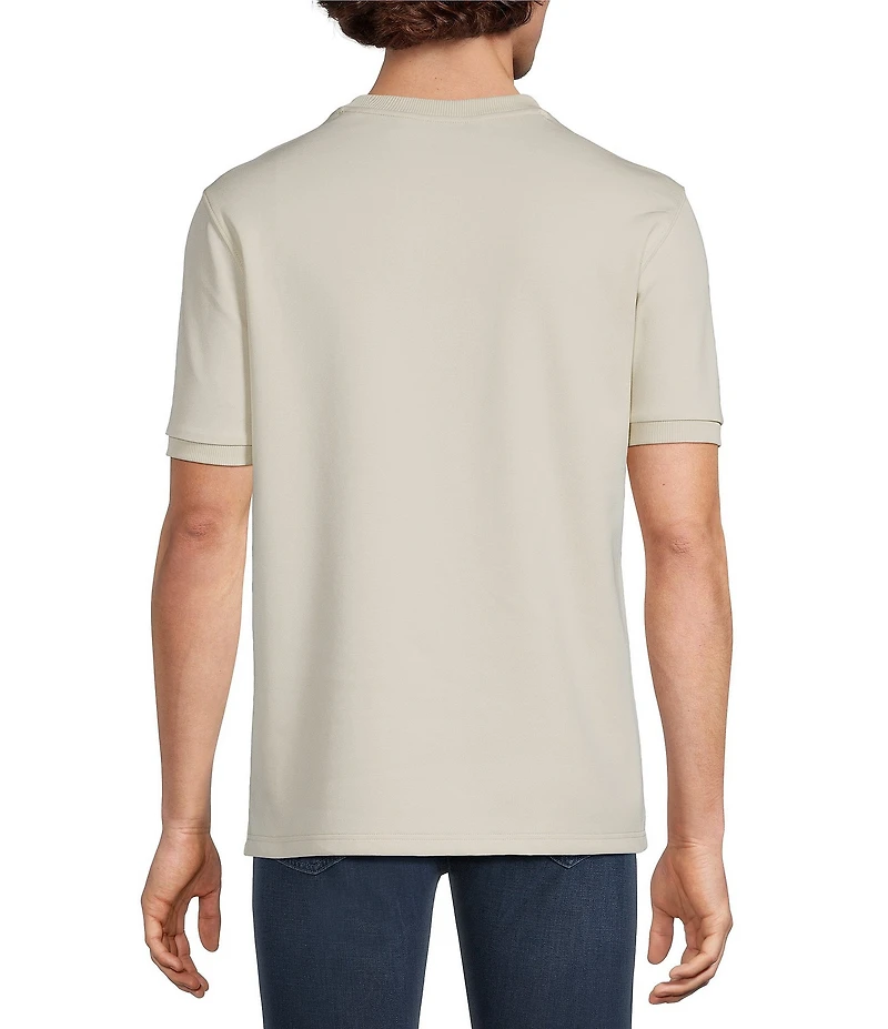 Murano Liquid Luxury Neoprene Crew Neck Short Sleeve Shirt