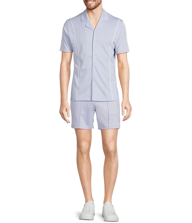 Murano Liquid Luxury Pintuck Neoprene Knit 5.5#double; Inseam Shorts