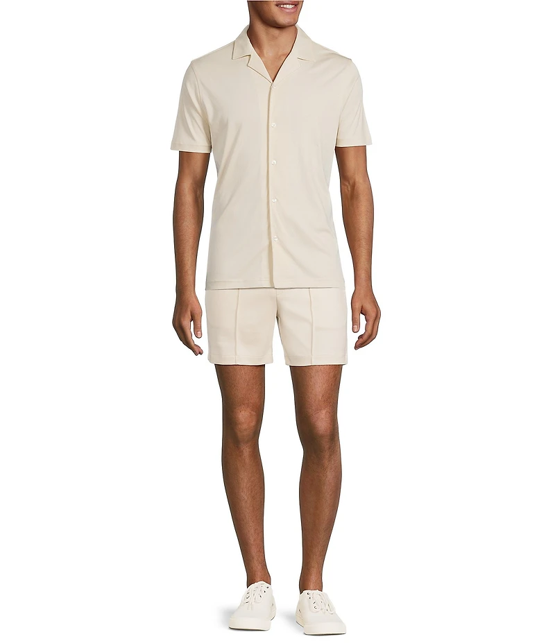 Murano Liquid Luxury Pintuck Neoprene Knit 5.5#double; Inseam Shorts