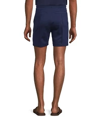 Murano Liquid Luxury Pintuck Neoprene Knit 5.5#double; Inseam Shorts