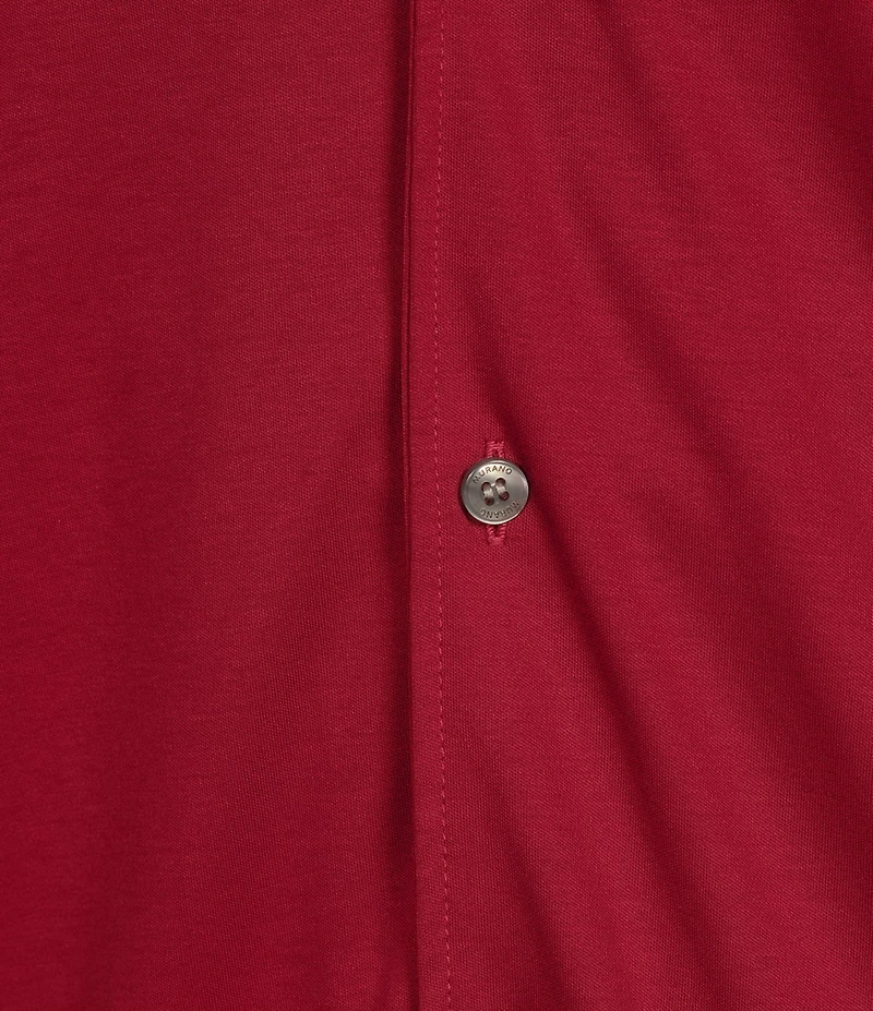 Murano Liquid Luxury Short Sleeve Knit Interlock Coatfront Shirt