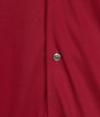 Murano Liquid Luxury Short Sleeve Knit Interlock Coatfront Shirt