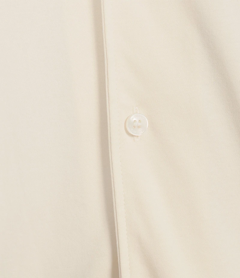 Murano Liquid Luxury Short Sleeve Knit Interlock Coatfront Shirt