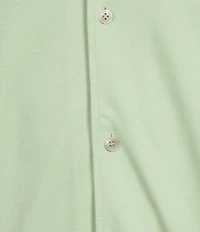 Murano Liquid Luxury Short Sleeve Knit Interlock Coatfront Shirt