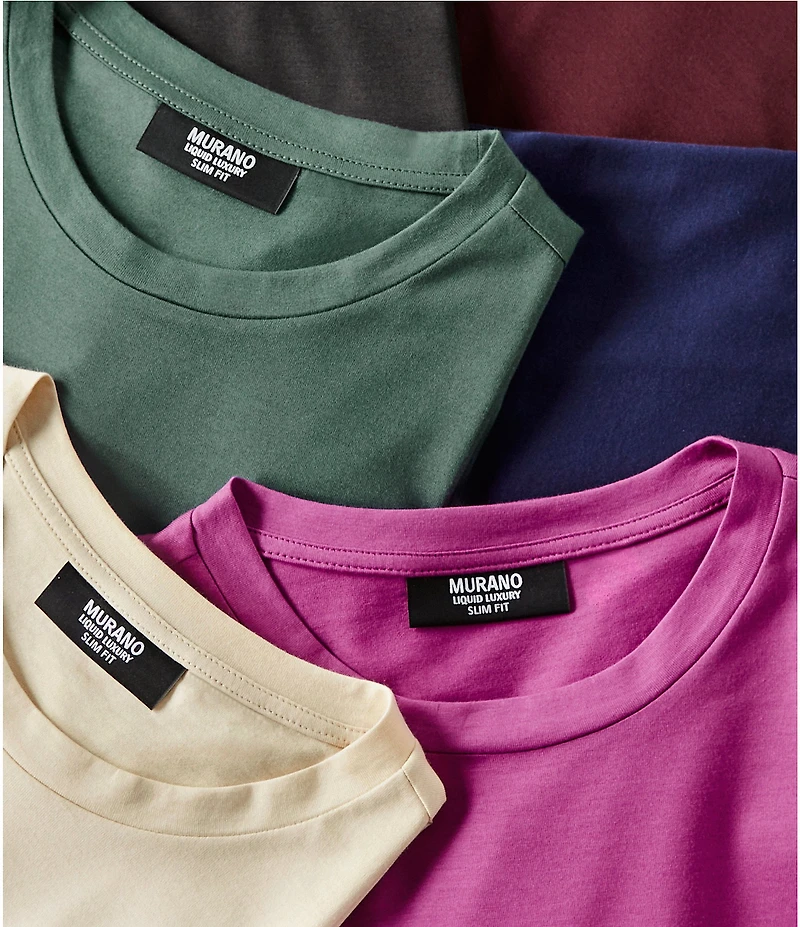 Murano Liquid Luxury Slim Fit Crew Neck Short Sleeve T-Shirt