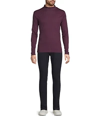 Murano Liquid Luxury Slim Fit Geo Print Mock Neck Shirt