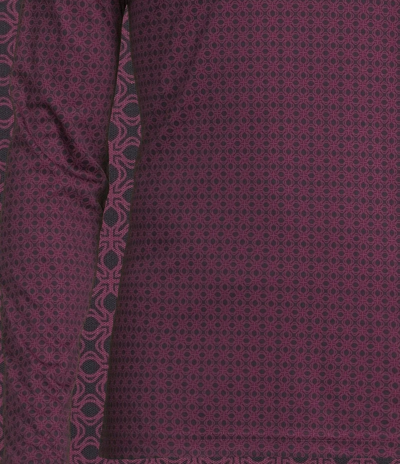 Murano Liquid Luxury Slim Fit Geo Print Mock Neck Shirt