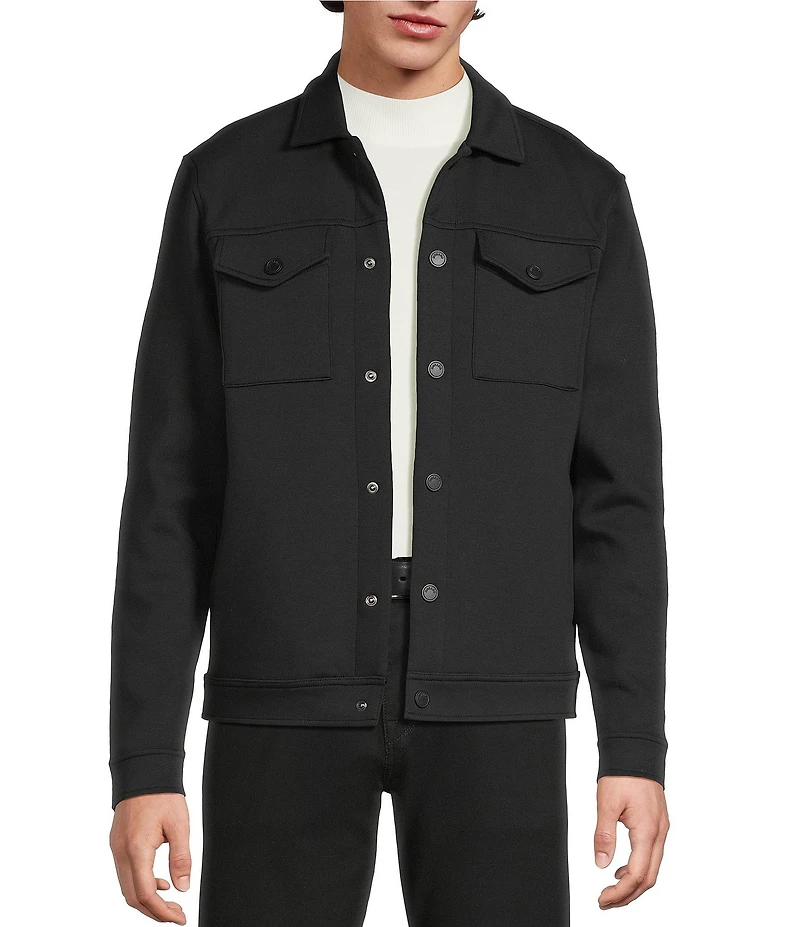 Murano Liquid Luxury Slim Fit Neoprene Trucker Jacket