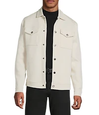 Murano Liquid Luxury Slim Fit Neoprene Trucker Jacket