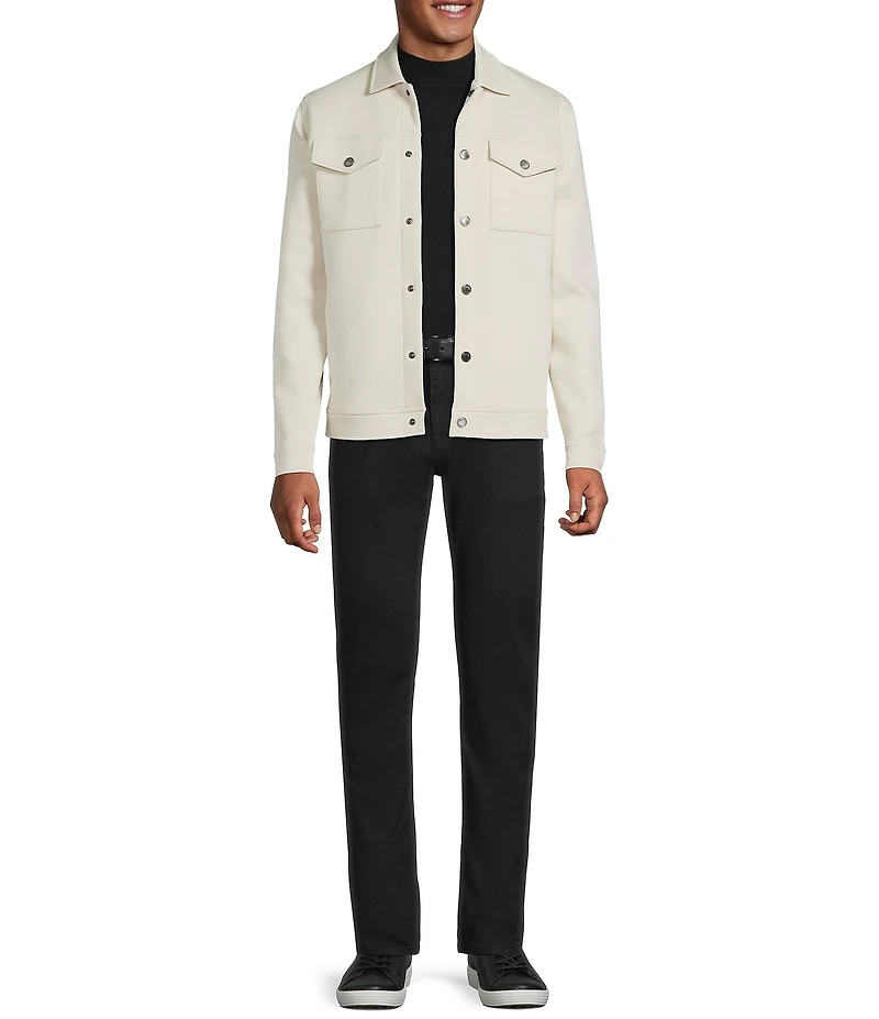 Murano Liquid Luxury Slim Fit Neoprene Trucker Jacket