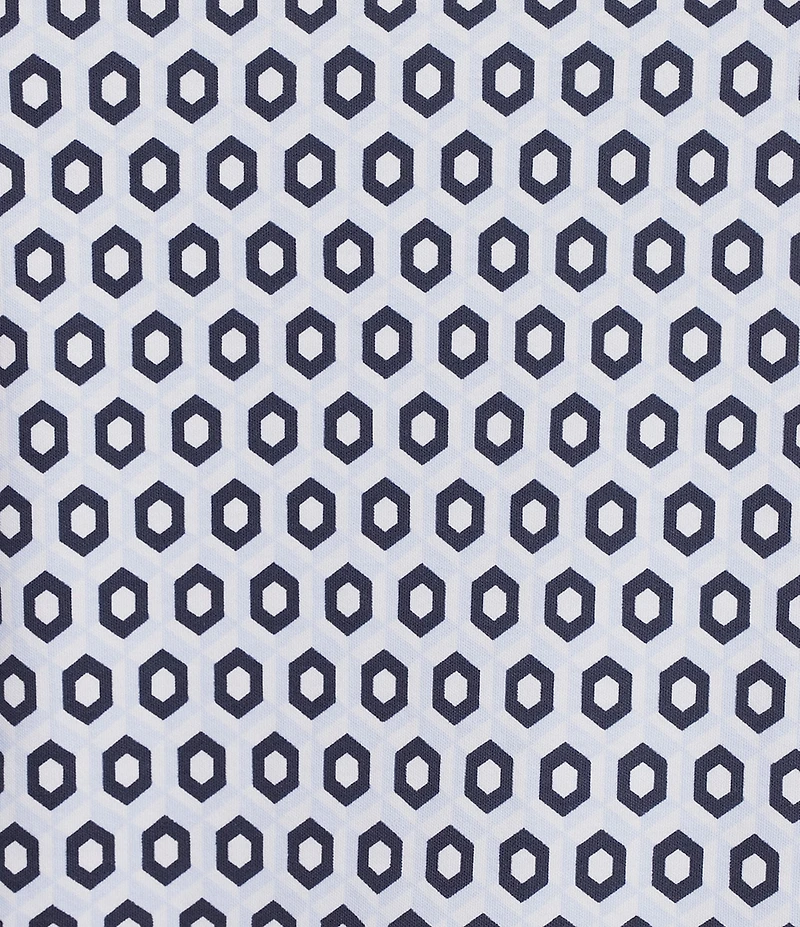 Murano Liquid Luxury Slim Fit Printed Interlock Short Sleeve Polo Shirt