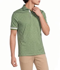 Murano Liquid Luxury Slim Fit Printed Short Sleeve Polo Shirt