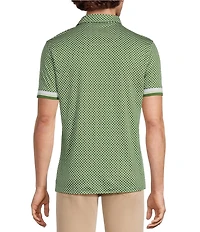 Murano Liquid Luxury Slim Fit Printed Short Sleeve Polo Shirt