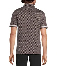 Murano Liquid Luxury Slim Fit Printed Short Sleeve Polo Shirt
