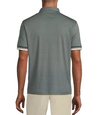 Murano Liquid Luxury Slim Fit Printed Short Sleeve Polo Shirt