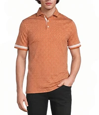 Murano Liquid Luxury Slim Fit Printed Short Sleeve Polo Shirt