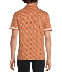 Murano Liquid Luxury Slim Fit Printed Short Sleeve Polo Shirt