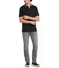 Murano Liquid Luxury Slim Fit Quarter-Zip Solid Short Sleeve Polo Shirt