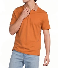 Murano Liquid Luxury Slim Fit Quarter-Zip Solid Short Sleeve Polo Shirt