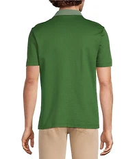 Murano Liquid Luxury Slim Fit Quarter-Zip Solid Short Sleeve Polo Shirt