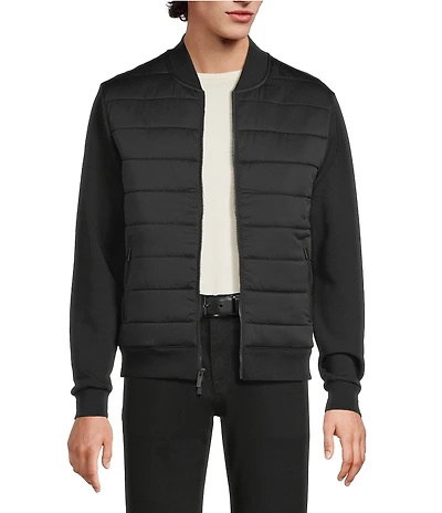 Murano Liquid Luxury Slim Fit Quilted Full-Zip Mock Jacket