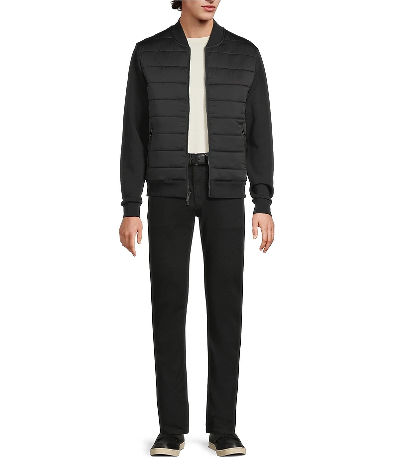 Murano Liquid Luxury Slim Fit Quilted Full-Zip Mock Jacket