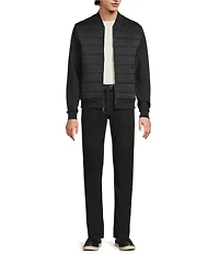 Murano Liquid Luxury Slim Fit Quilted Full-Zip Mock Jacket