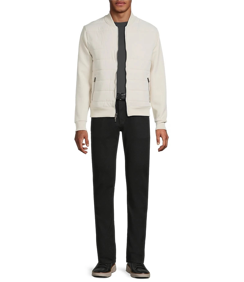 Murano Liquid Luxury Slim Fit Quilted Full-Zip Mock Jacket