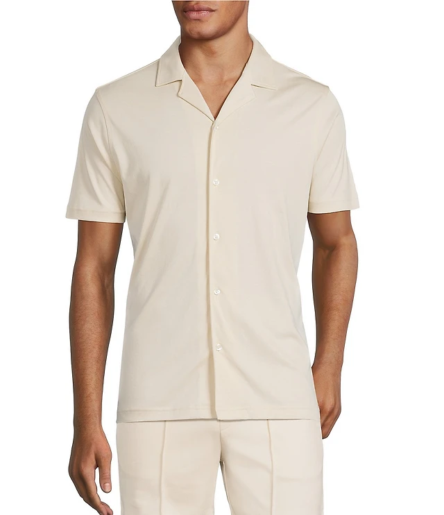 dillards mens short sleeve dress shirts Gold Label Roundtree Yorke Non-Iron Full-Fit Button Down Collar Short-Sleeve Dress S, Mens, 17, White
