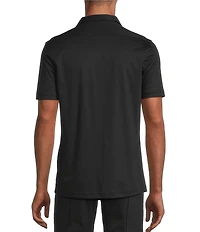 Murano Liquid Luxury Slim Fit Solid Coatfront Short Sleeve Woven Camp Shirt
