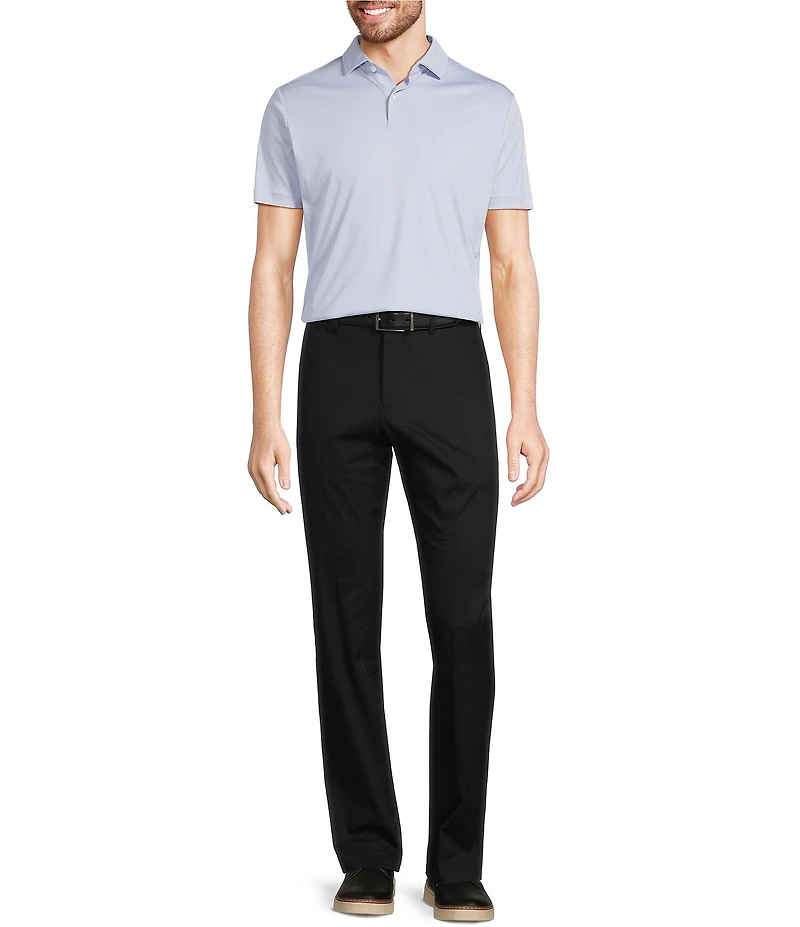Murano Liquid Luxury Slim Fit Solid Interlock Short Sleeve Polo Shirt
