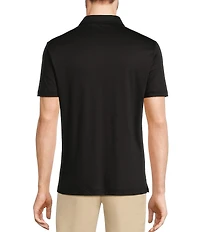 Murano Liquid Luxury Slim Fit Solid Interlock Short Sleeve Polo Shirt