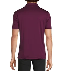 Murano Liquid Luxury Slim Fit Solid Interlock Short Sleeve Polo Shirt