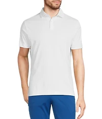 Murano Liquid Luxury Slim Fit Solid Interlock Short Sleeve Polo Shirt