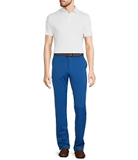 Murano Liquid Luxury Slim Fit Solid Interlock Short Sleeve Polo Shirt