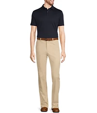 Murano Liquid Luxury Slim Fit Solid Interlock Short Sleeve Polo Shirt