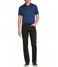 Murano Liquid Luxury Slim Fit Solid Interlock Short Sleeve Polo Shirt
