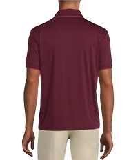 Murano Liquid Luxury Slim Fit Solid Interlock Short Sleeve Quarter-Zip Polo Shirt