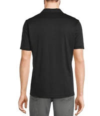 Murano Liquid Luxury Slim Fit Textured Coatfront Short Sleeve Woven Camp Shirt
