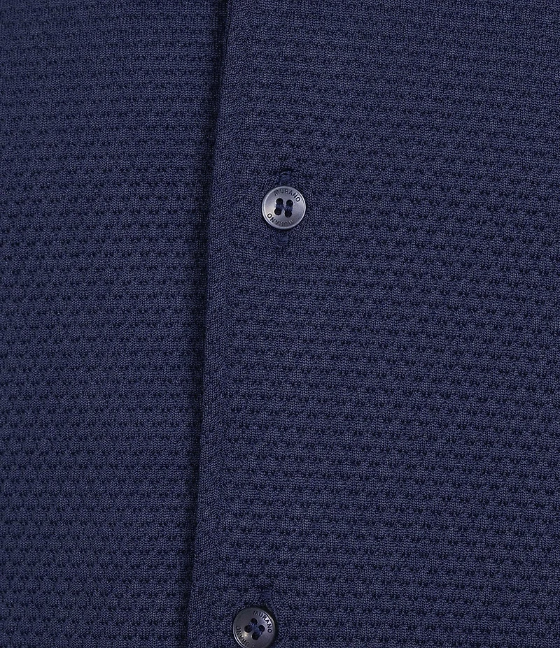 Murano Liquid Luxury Slim Fit Textured Short Sleeve Knit Camp Shirt