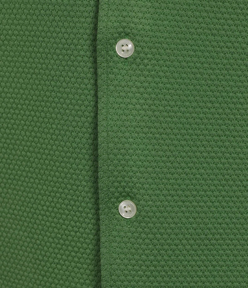 Murano Liquid Luxury Slim Fit Textured Short Sleeve Knit Camp Shirt