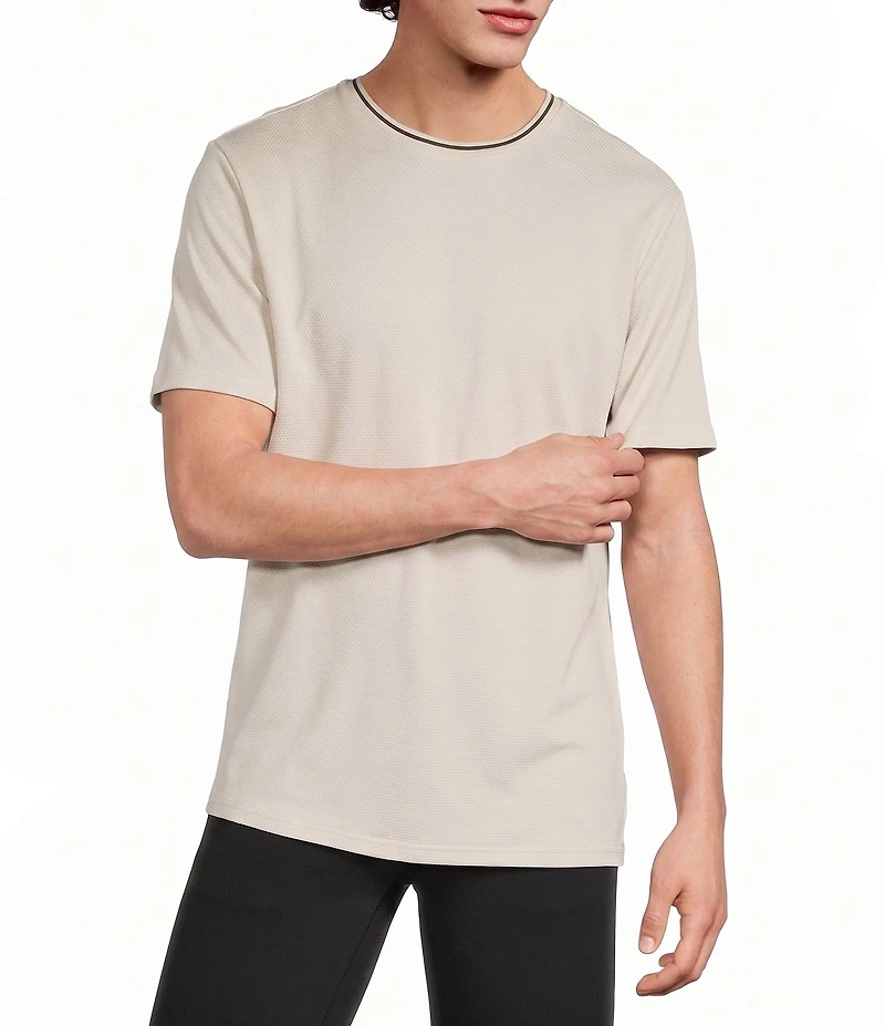 Murano Liquid Luxury Slim Fit Textured Short Sleeve T-Shirt
