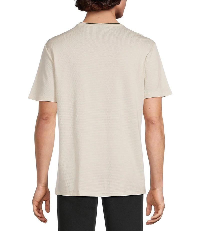 Murano Liquid Luxury Slim Fit Textured Short Sleeve T-Shirt