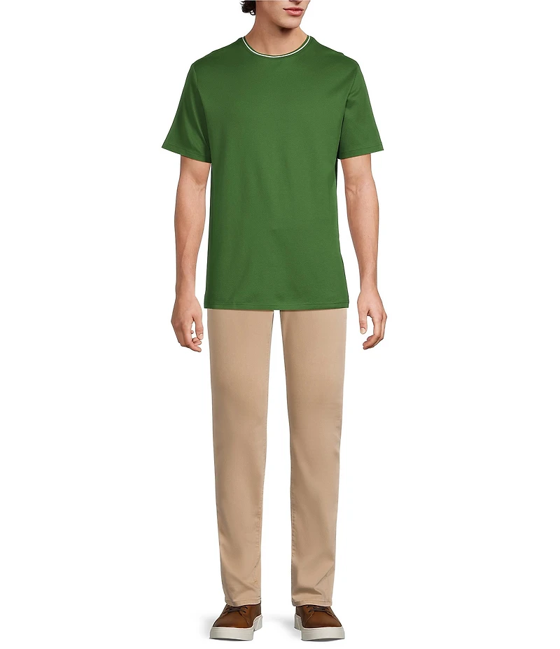 Murano Liquid Luxury Slim Fit Textured Short Sleeve T-Shirt