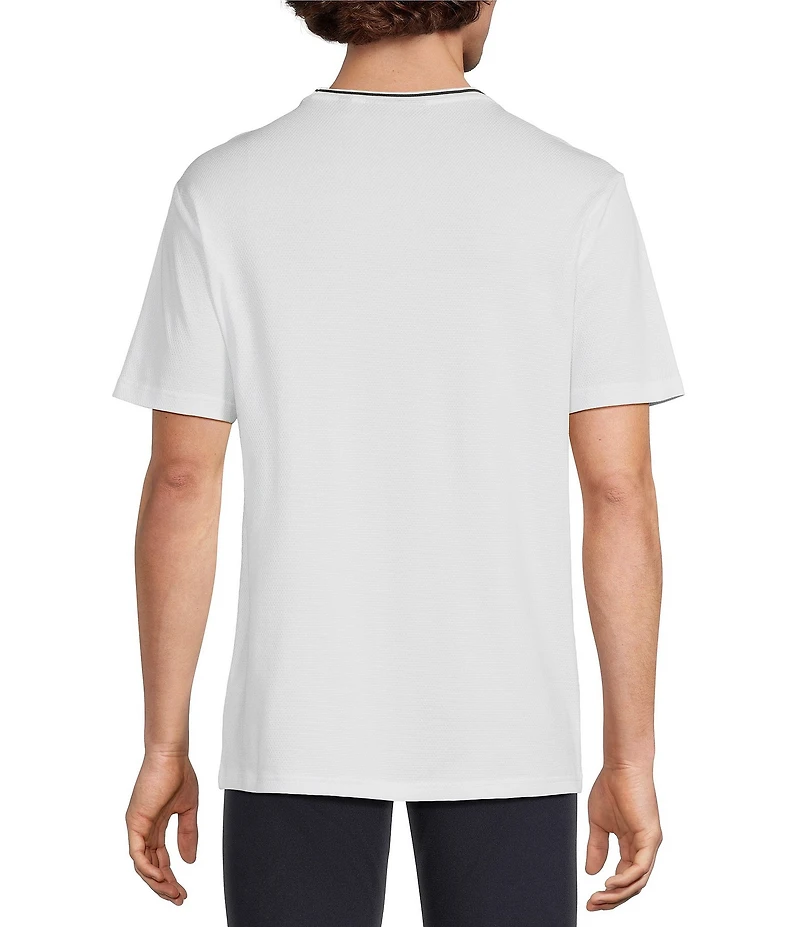Murano Liquid Luxury Slim Fit Textured Short Sleeve T-Shirt