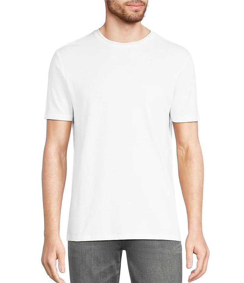 Murano Liquid Luxury Slim Fit Textured Short Sleeve T-Shirt